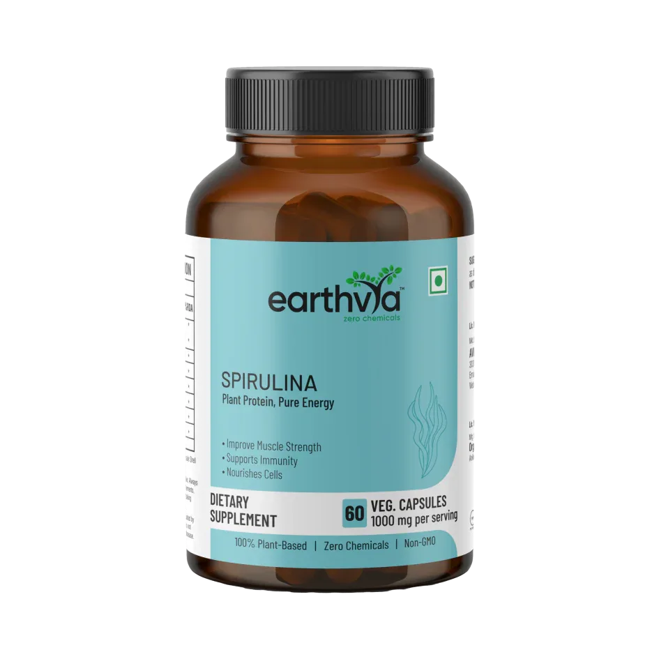 Spirulina Capsules+ - Earthvya