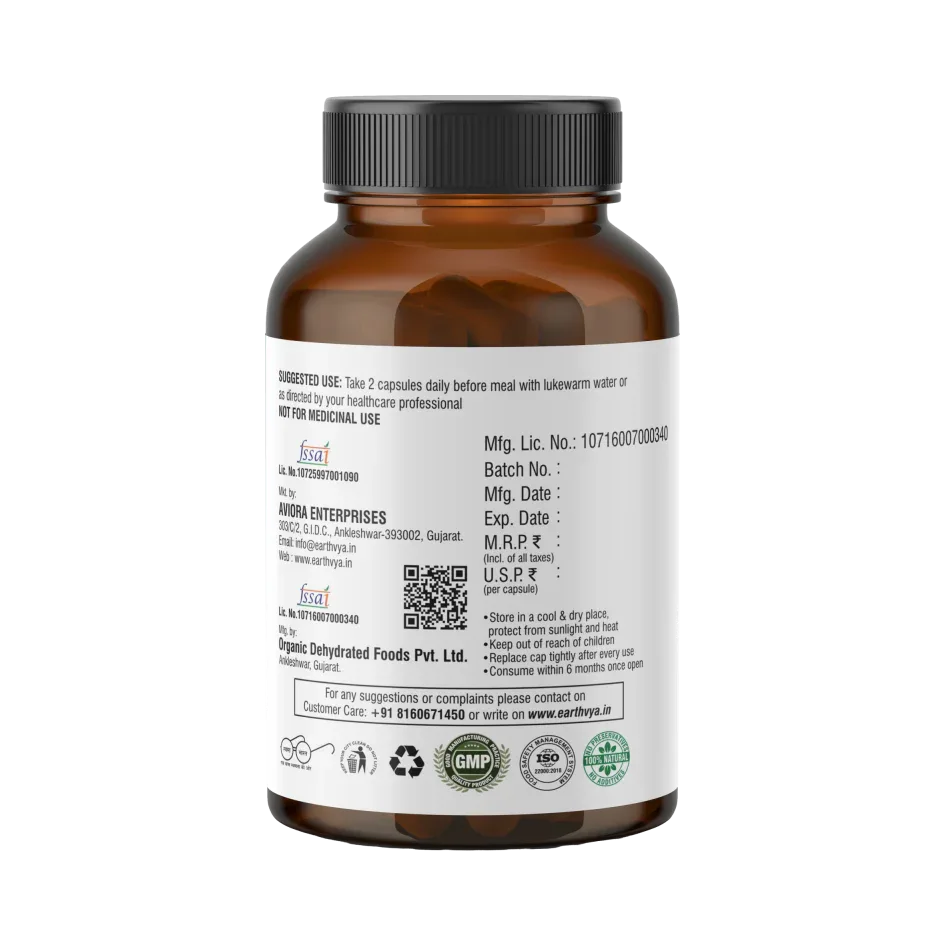 Spirulina Capsules+ - Earthvya